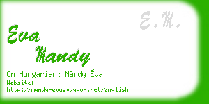 eva mandy business card