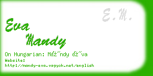 eva mandy business card
